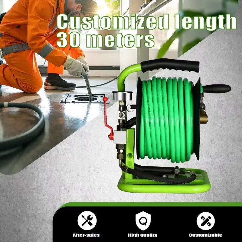 High Pressure Water Hose Reel For Sewer Drain Cleaning Sewer Jetting Machine