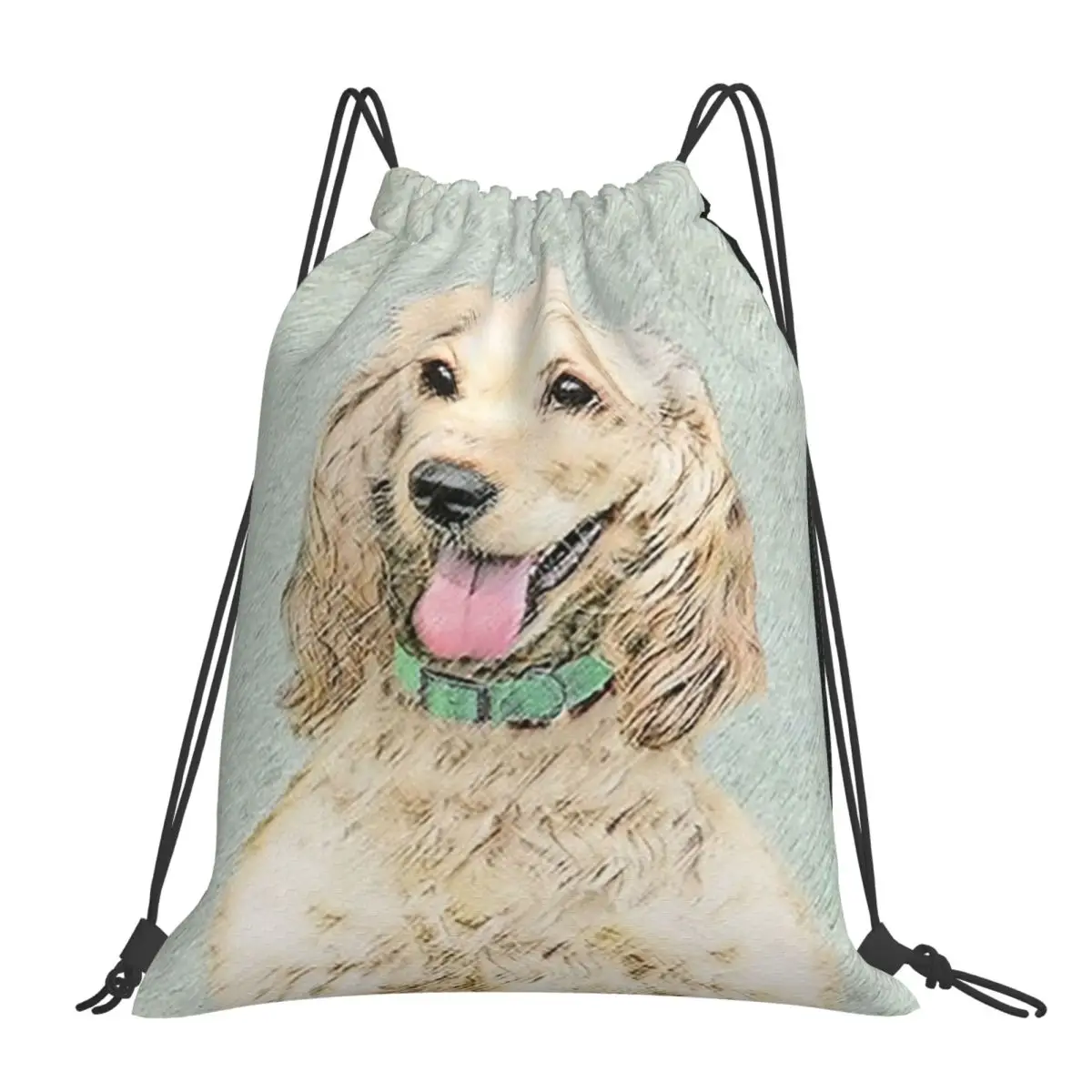 Рюкзаки Cocker Spaniel Buff, повседневные сумки на шнурке, карманная сумка для хранения на шнурке, сумки для книг для мужчин и женщин, школьные
