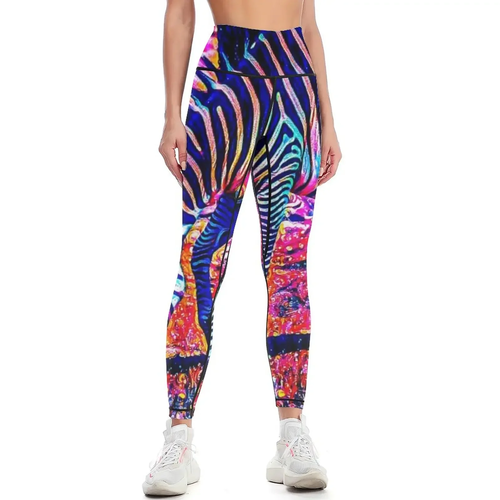 

The Zebra in Red Leggings Clothing fitness Women sportwear gym womans sport pants Womens Leggings
