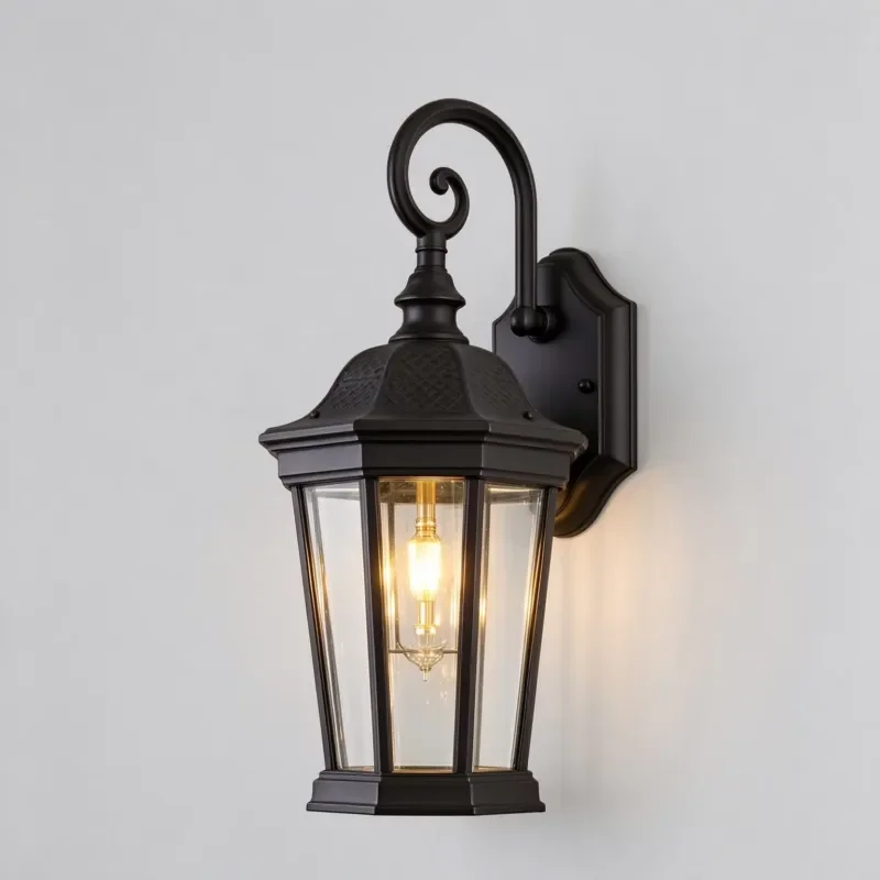 Vintage aluminum E27 waterproof IP65 outdoor wall lamp, warm white, suitable for garden and street view garden lamp