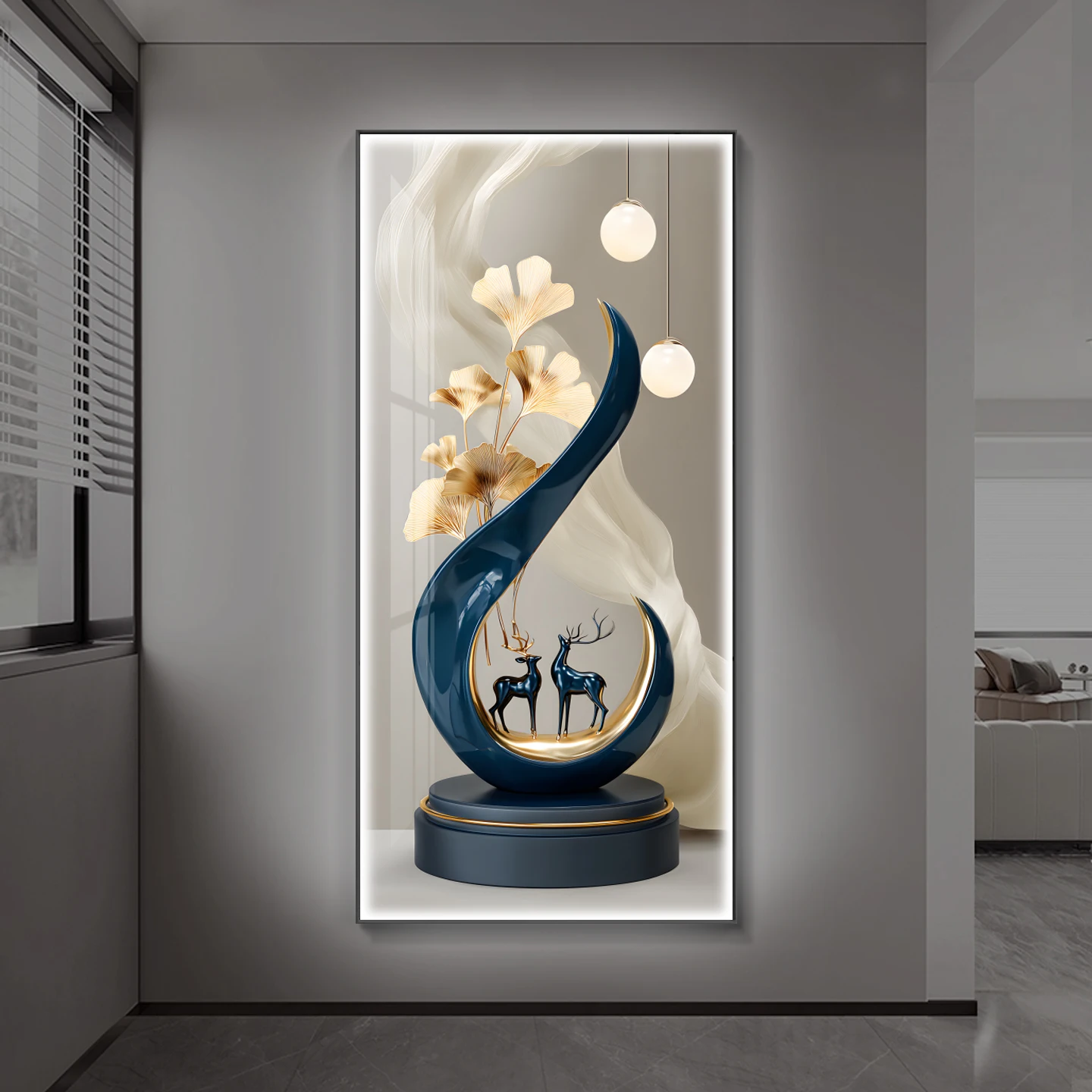 2025 new model simple and modern entryway facing door wall light, entrance hall abstract wall light, corridor passage end