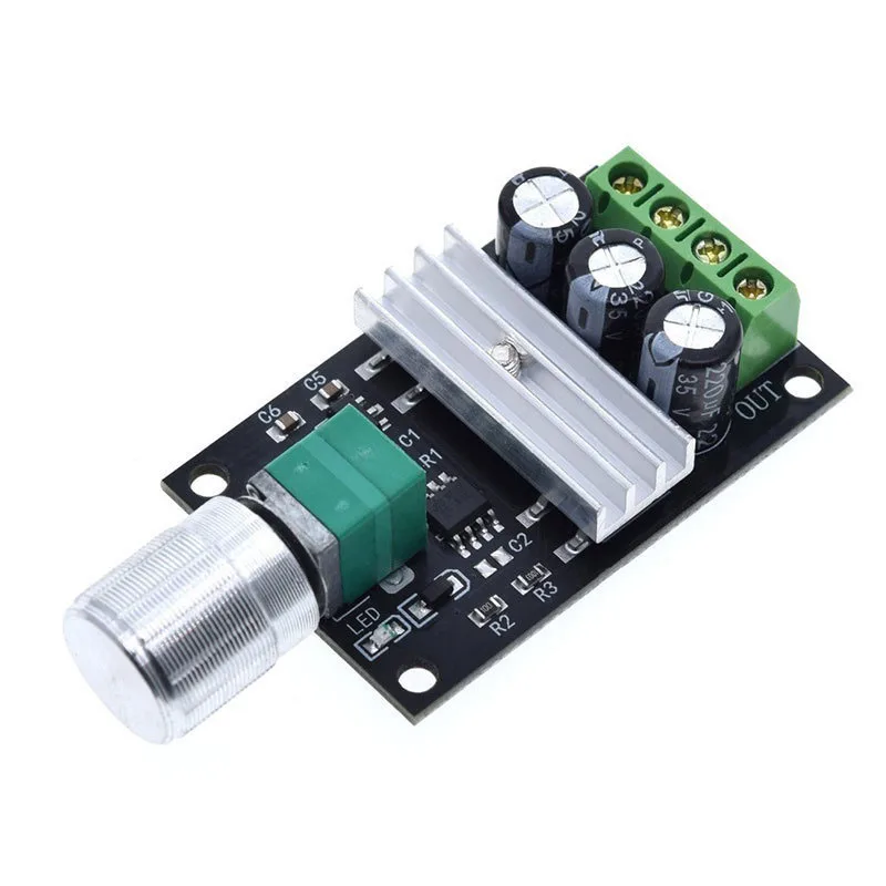 1/2~50/100Pcs 3A Speed Control Switch PWM DC Motor Speed Controller 6V12V24V28V 1203BK