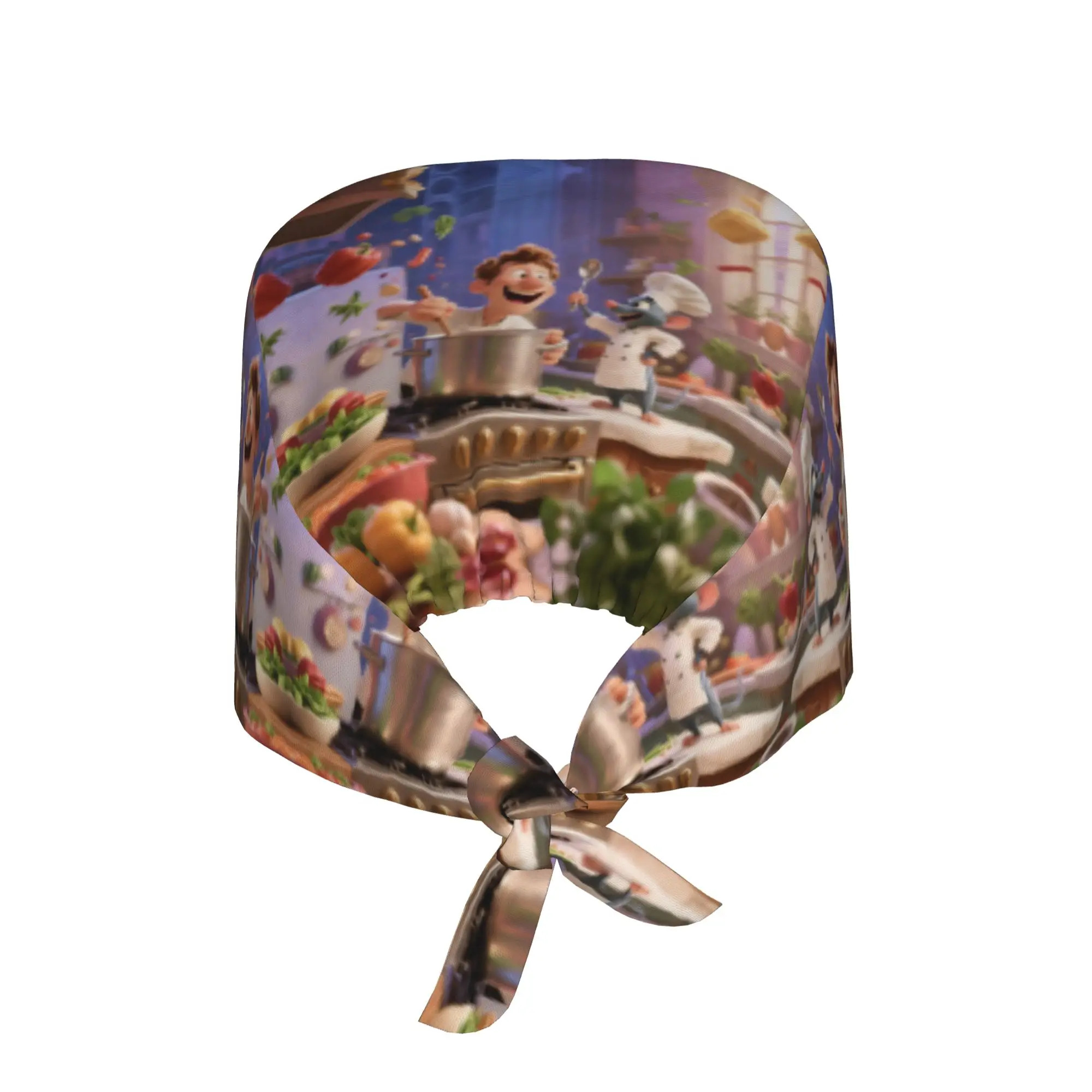 Custom R-Ratatouilles Anime Chef Medical Staff Scrubs Hat Unisex Mouse Doctor Nursing Surgical Cap Scrub Caps