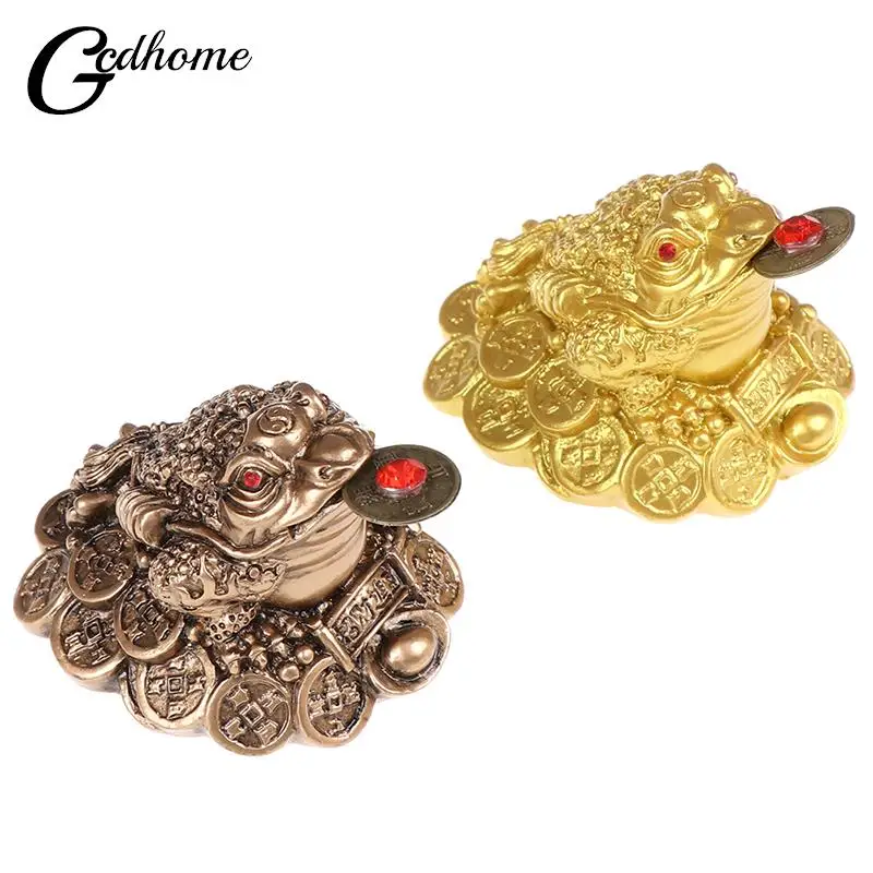 1pcs Chinese Fortune Frog Feng Shui Lucky Three Legged Money Toad Home Office Shop Business Decoration Craft Gift