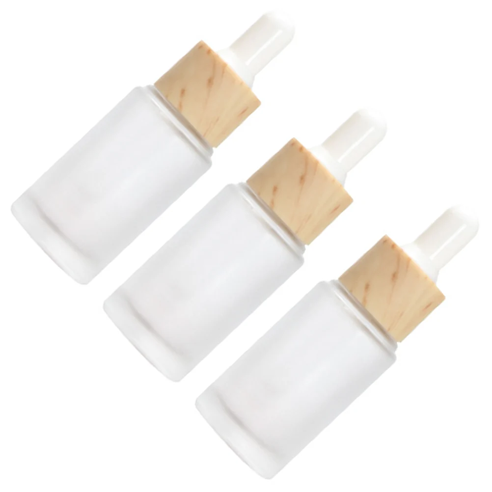 

3Pcs Dropper Essential Oil Bottles Subpackaging Frosted Glass Refillable Portable Travel Accessories Clear Storage Empty Bottle
