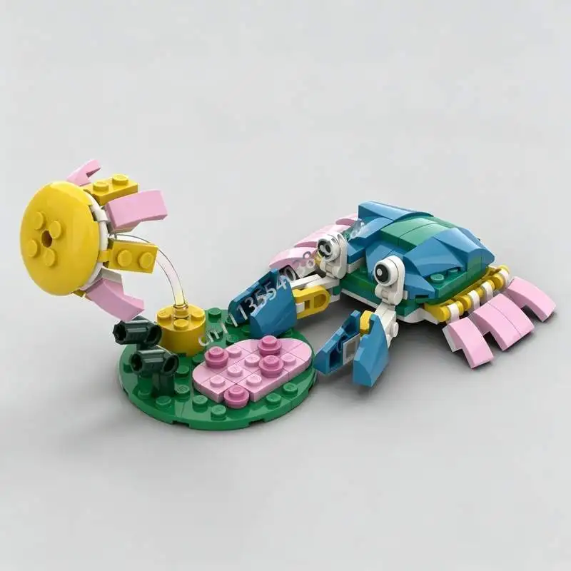 NEW 111PCS Underwater Ocean Sea Creature Building Blocks Model Marine Animal DIY Creative Puzzle Assembly Educational Toy Gift
