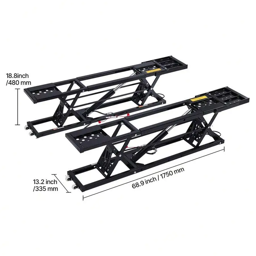 Portable Car Lift, 9000 Lbs Capacity, Heavy Duty Steel Truck Lift With 28