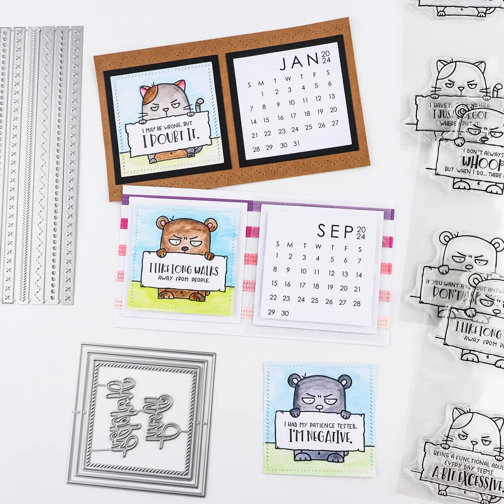 مضحك الأبقار غرامة الزهور ملاحظات Stamps الحيوانات قطع يموت وختم DIY بها بنفسك صنع المشهد أجندة مكتبية /رزنامة مكتبية حامل ألبوم الديكور #4