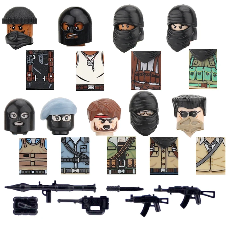 WW2 Military Building Blocks Solider Figures Gifts Weapons Guns Special Force Helmets Vests Equipments Children Adults Toys MOC