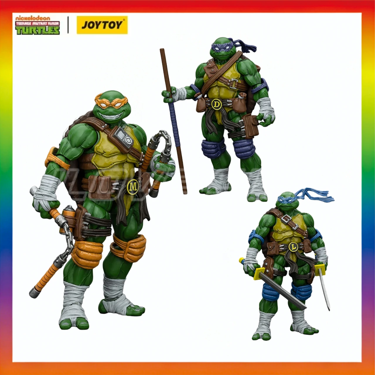 

Original JOYTOY TMNT-Michelangelo Leonardo Donatello 1/18 Action Figure Model Ornament Gift