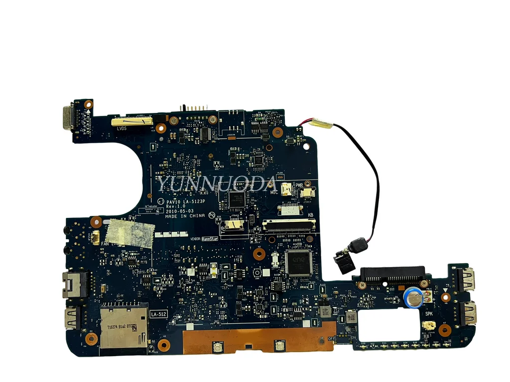 PAV10  LA-5123P  K000106960 FOR Toshiba Satellite NB250 NB255 Laptop Motherboard  N455 GMA  100% Tested