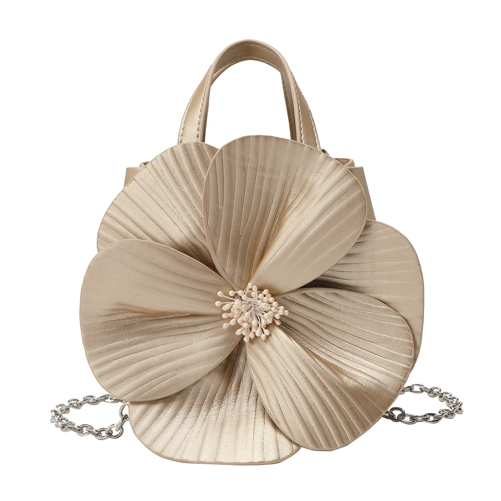 Fashionable New Women's Floral Evening Bag with Chain Strap