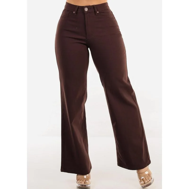 

Brown Flared Jeans Women's Low Waist Straight Leg Denim Pants Spring 2026 Fashion Neutral Style Xb1731253114188173736