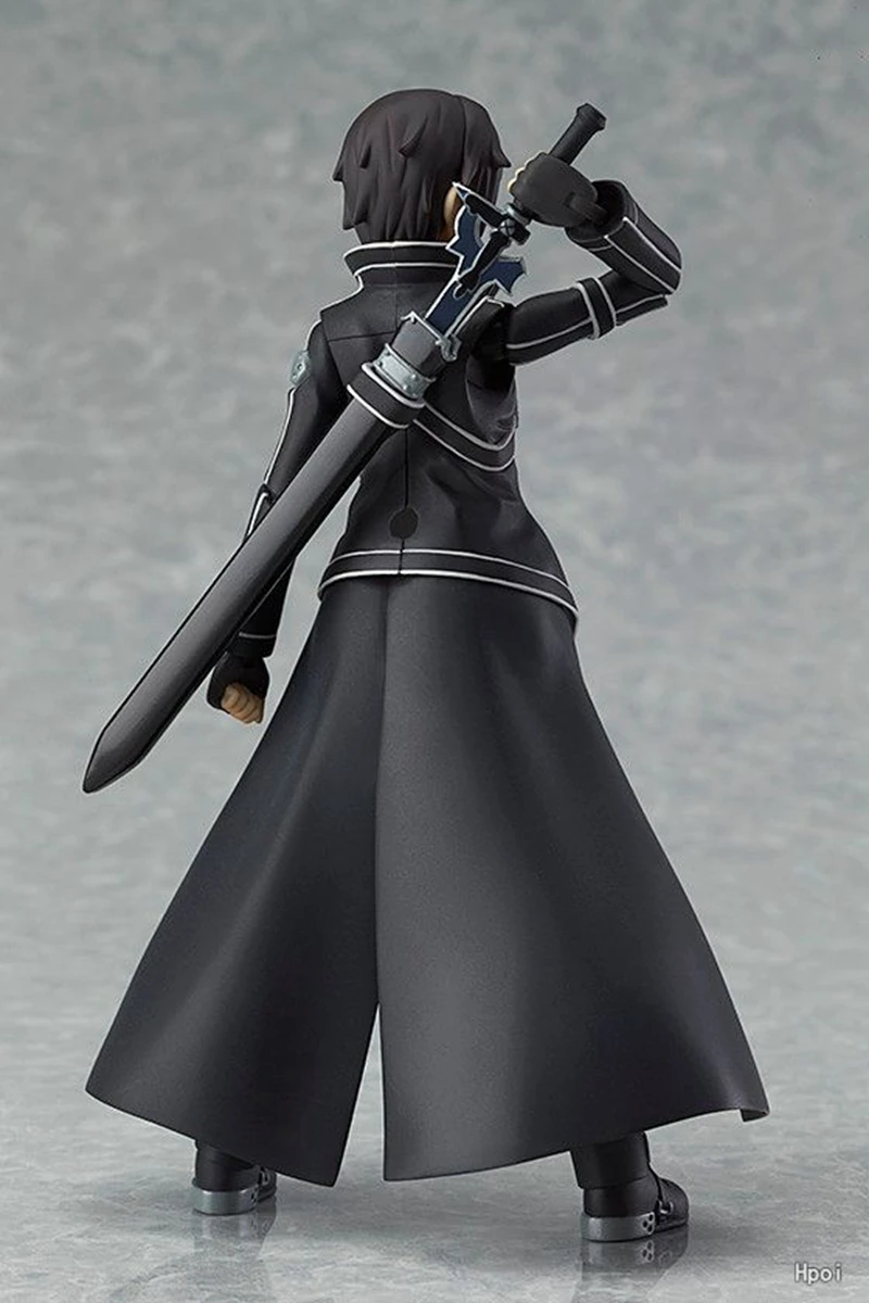 14CM Anime Game Figure Japanese Anime  Sword Art Online Kirito Can Change Face Battle Suit Standing Model Dolls Toy PVC