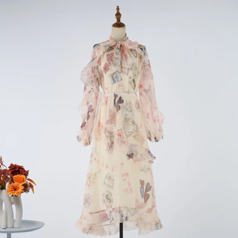 

Ele Long Sve Asymmetric Dr Set Autumn 2025 Street Sle High Waist Faux Fur Camel Hi Gown for Middle-Aged Women