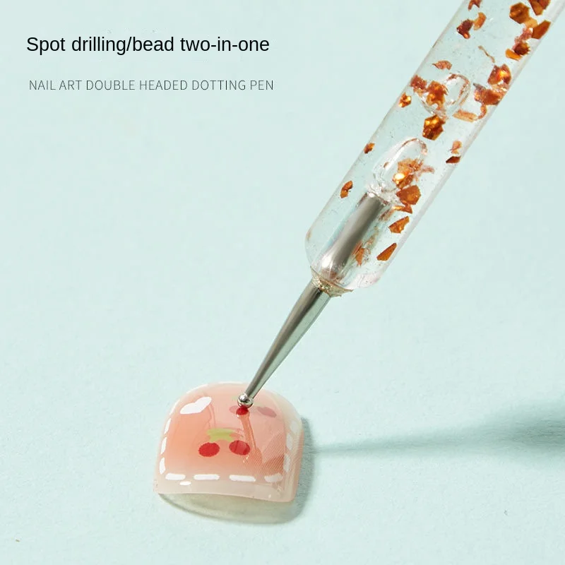 1 Sets Professional Dual-Ended Nail Art Dotting Pen Set – Perfect for Polka Dots, Rhinestones & Intricate Nail Designs