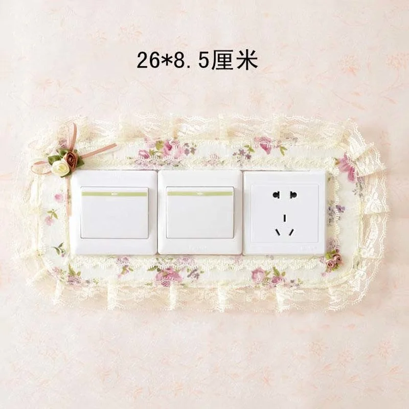 Light Switch Covers Lace Household Wall  Protection Cover Living Room Bedroom Lamp  Socket Sticker Paste Cloth Decor