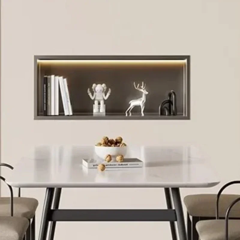 Stainless Steel Wall Niche - Ultra-Thin Bathroom Shelving Unit, Shower Storage Cabinet, Rustproof Organizer, Slim Corner Bracket