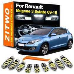 ZITWO 16Pcs LED 전구 인테리어 조명 키트 Renault Megane Estate Grandtour Wagon 3 MK3 III 2009 2010 2011 2012 2013 2014 2015