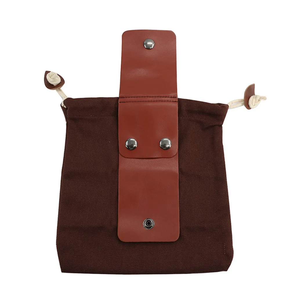 Bolsa de ante Medieval para hombre y mujer, monedero de cuero PU con cordón, equipo de disfraz Vikingo, Cosplay, piezas paganas para adultos