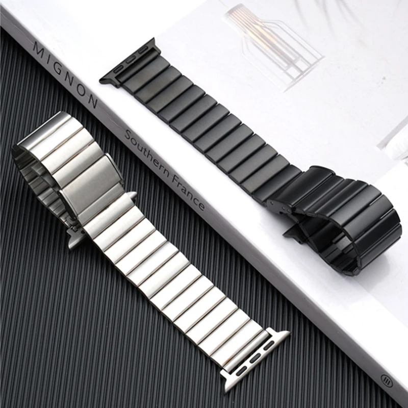 Stainless Steel Strap For Apple Watch Ultra Band 9 8 7 49mm 41mm 45mm Metal Link Bracelet IWatch Ultra 2 6 SE 5 4 44mm 40mm 42mm