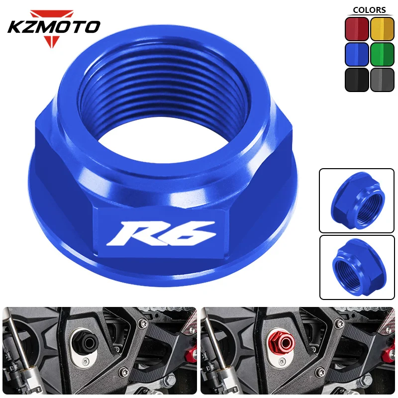 Hot Nice Accessories Motorcycle Parts Rear Wheel Axle Nut Screw Bolt Cover CNC Tuerca Rueda Posterior For YZF R1 R6 yzf r1 r6