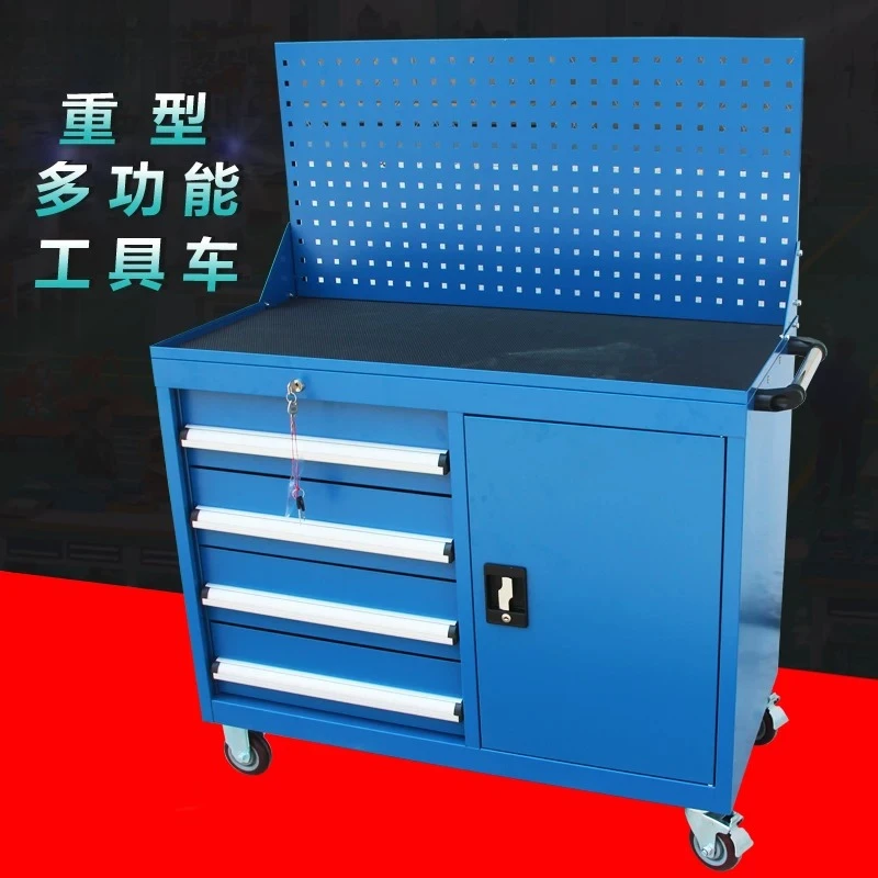 Heavy mobile tool cart trolley multi-function tool cabinet workshop auto repair toolbox drawer maintenance trolley