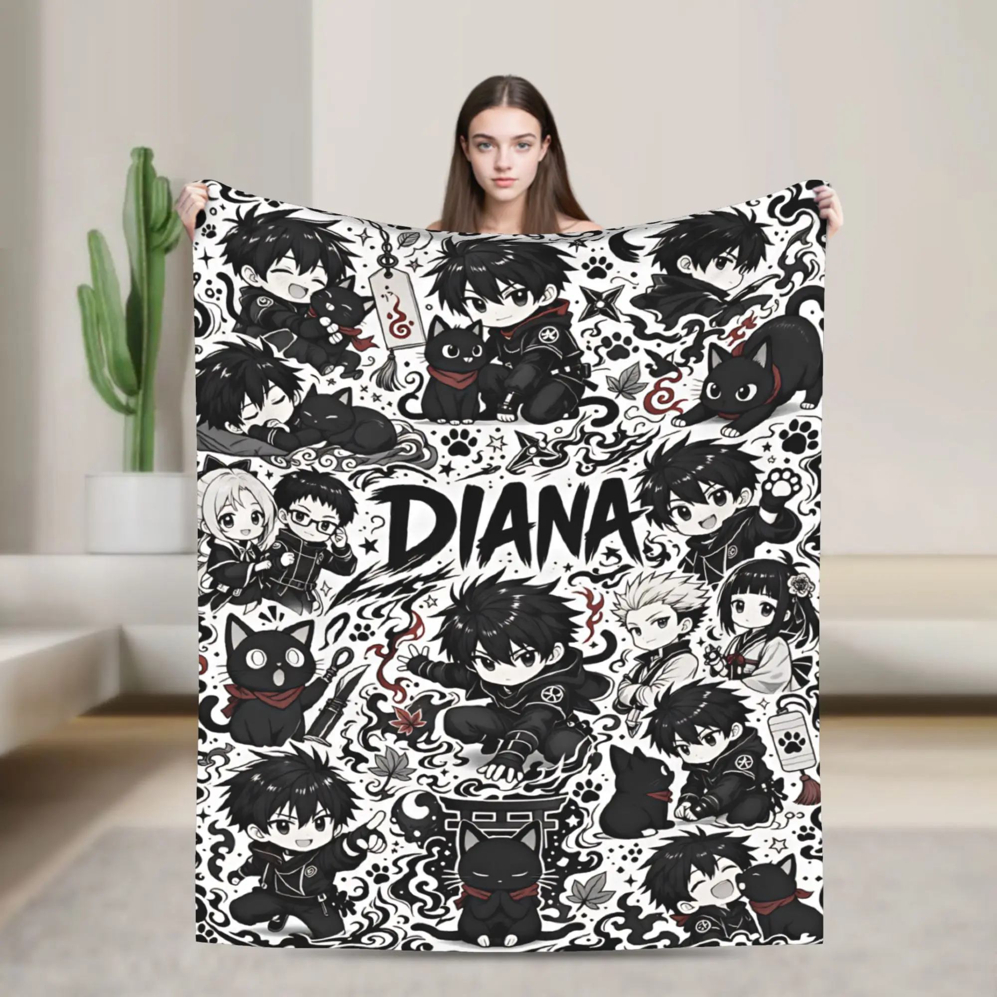 2026 Blacks Torchs Anime Flannel Blankets  Soft Throw Blanket for Living Room Picnic Comfortable Bedspread Sofa Bed Cover