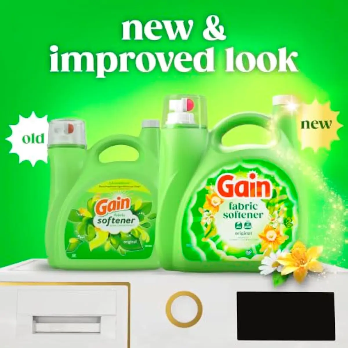 Gain, Liquid Laundry Fabric Softener, Laundry Conditioner, Long Lasting Scent, Softens, Freshness, Helps with Static & Wrinkles,