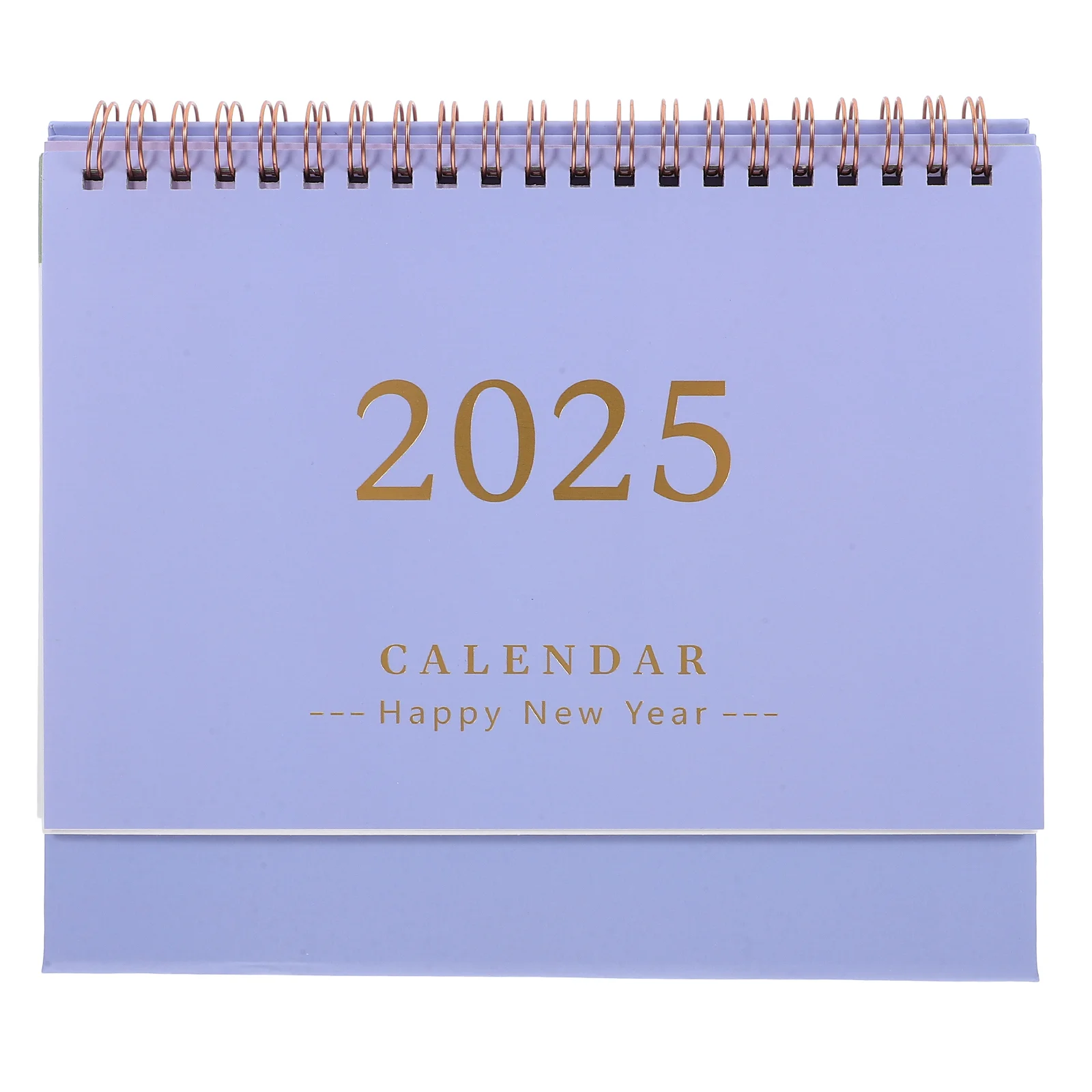 Decorative Office Calendar 2025 Desk Mini Small Table Monthly Desktop Purple Paper