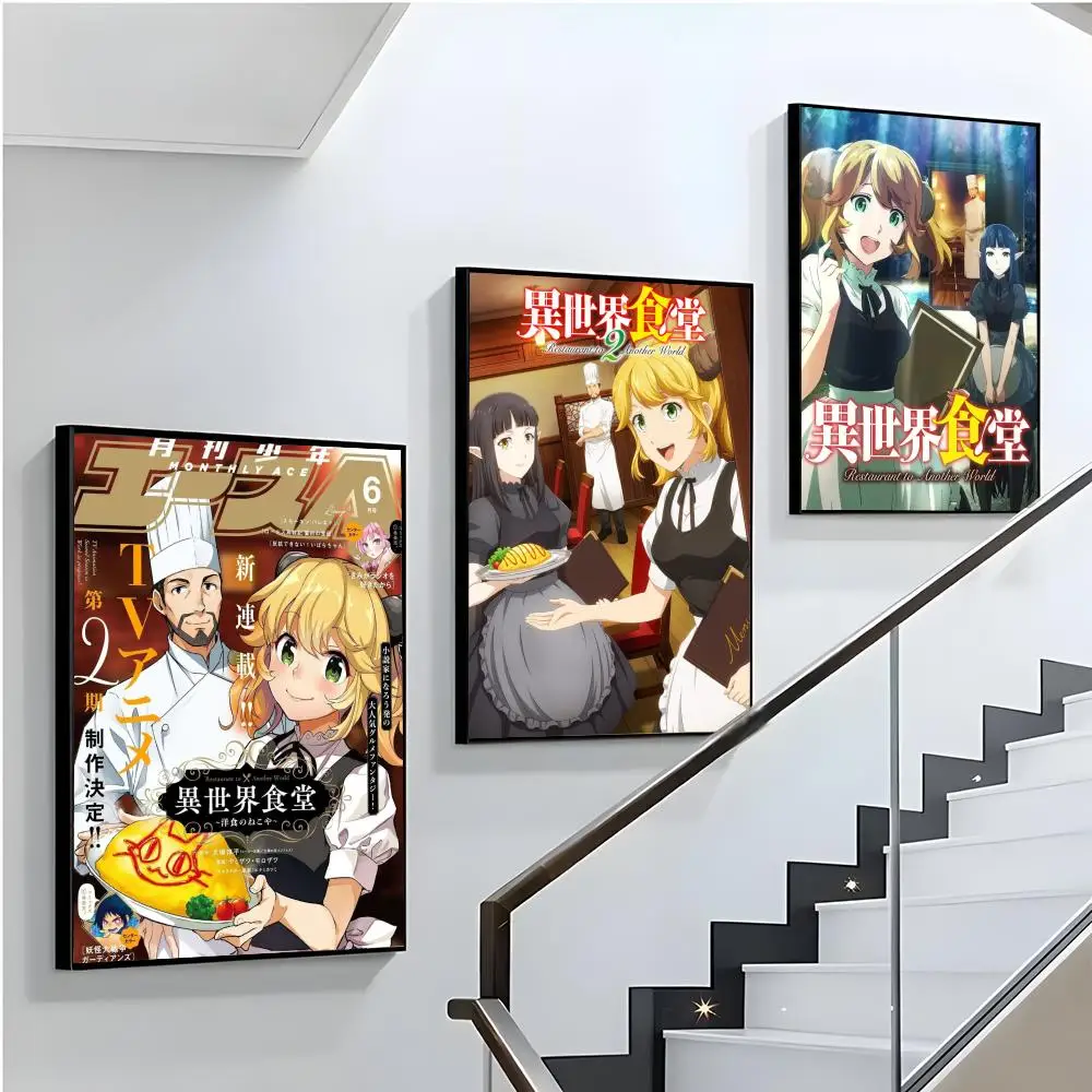ملصق R-Restaurant to Other World Anime ملصق مثالي فني ذاتي اللصق مصمم لمساحات مكتب الطعام المنزلية المتينة