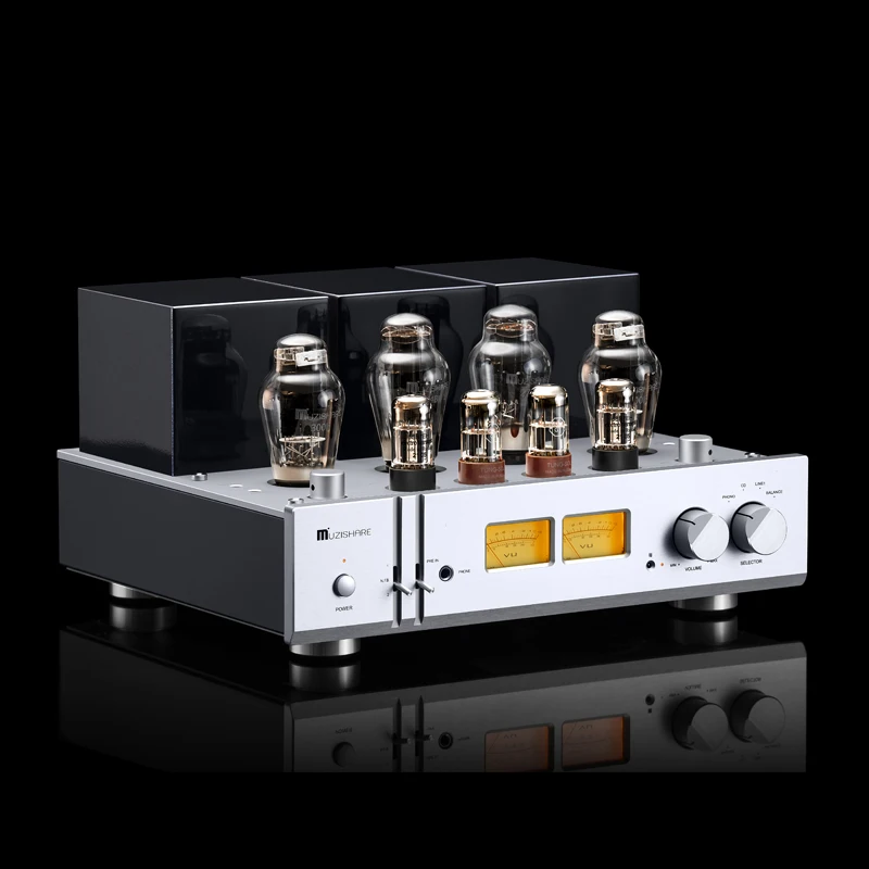 MUZISHARE X9 high-end Class A tube amplifier and balanced pure post-stage phono amplifier (300B) 8W+8W (RMS) with remote control