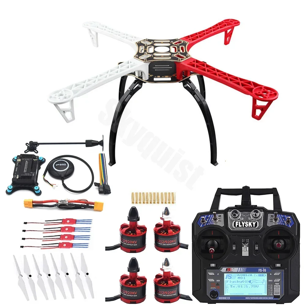 F450 450mm Quadcopter Frame & 2212 920KV หรือ1000KV มอเตอร์ไร้แปรงถ่าน & 30A simonk ESC Flysky IA6B FS-i6สำหรับ RC Multi Rotor Aircraft