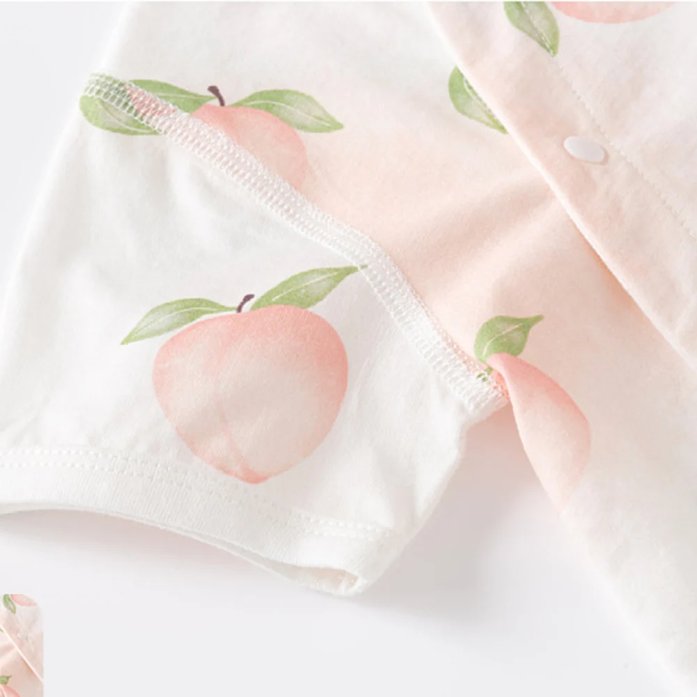 Baby Girl Clothes Summer 2024 100% Cotton Fruit Print Thin Type Newborn Clothes 0-12 Months Baby Boy Romper