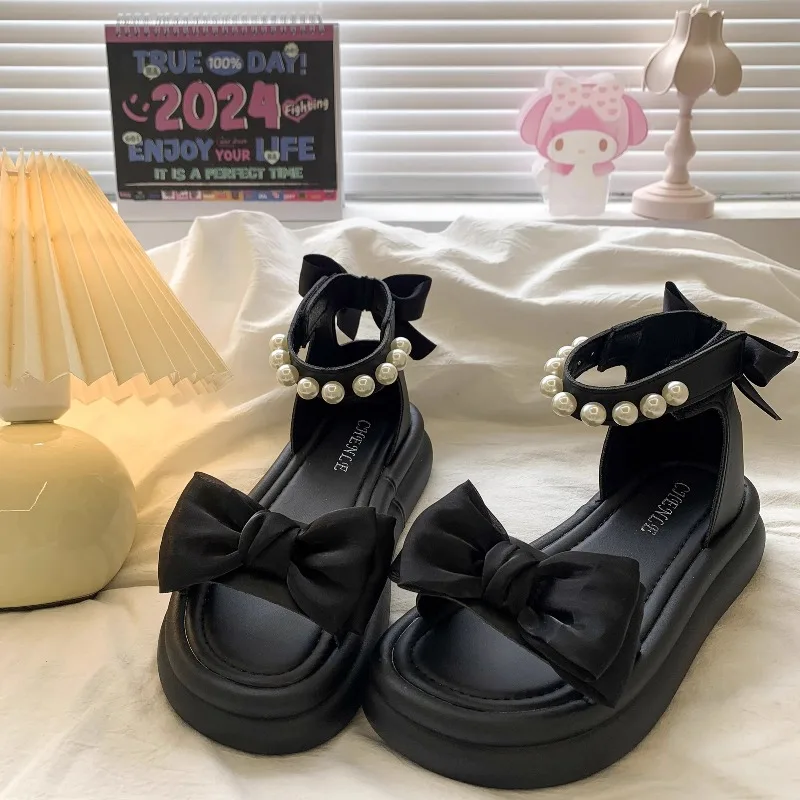 

2026 Summer New Girls Princess Shoes Children's Sandals Pearl Versatile Girls Shoes Sandals Soft Soled Comfortable Beach Shoes