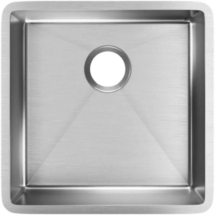 

ECTRU17179T Crosstown 18-1/2 Кухонная мойка из нержавеющей стали с одной раковиной под креплением — прочная конструкция из нержавеющей стали для современного K