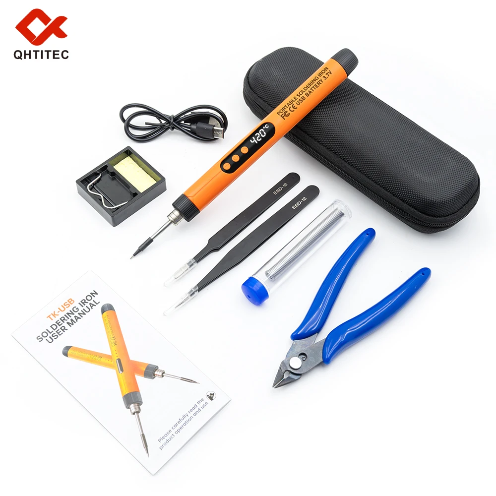 

USB Soldering Iron Mini Wireless Soldering Iron Set Portable DIY Adjustable Temperature 300-450℃ Smart Welding Solder Tools