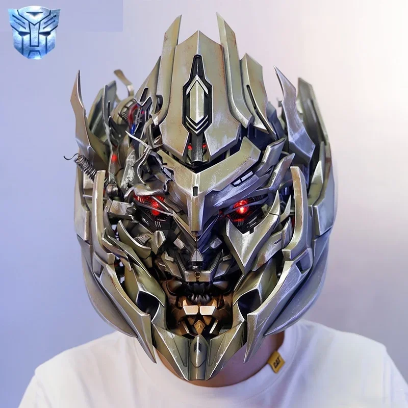 

2023 New Hasbro Killerbody Transformers Megatron Helmet 1/1 Wearable Mask Voice Control Original Sound Cosplay Collection Hobby