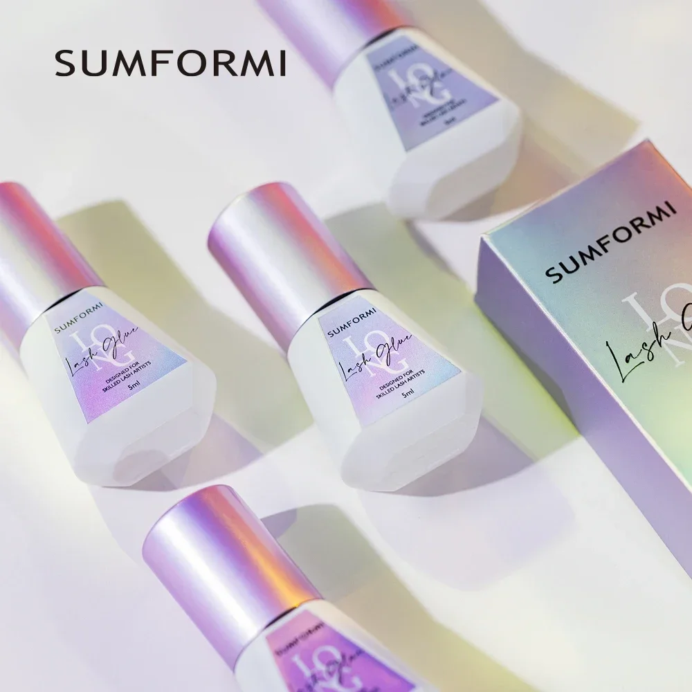 Sumformi กาวติดขนตา0.5แผ่นกาวกันน้ำสีดำบางๆสำหรับเครื่องเร่งขนตาปลอมขนตากาวซูเปอร์บอนเดอร์