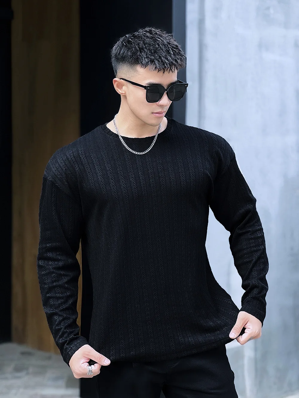 

Толстовка мужская с длинным рукавом, спортивная одежда для фитнеса, модная кофта с капюшоном, Осень-зима