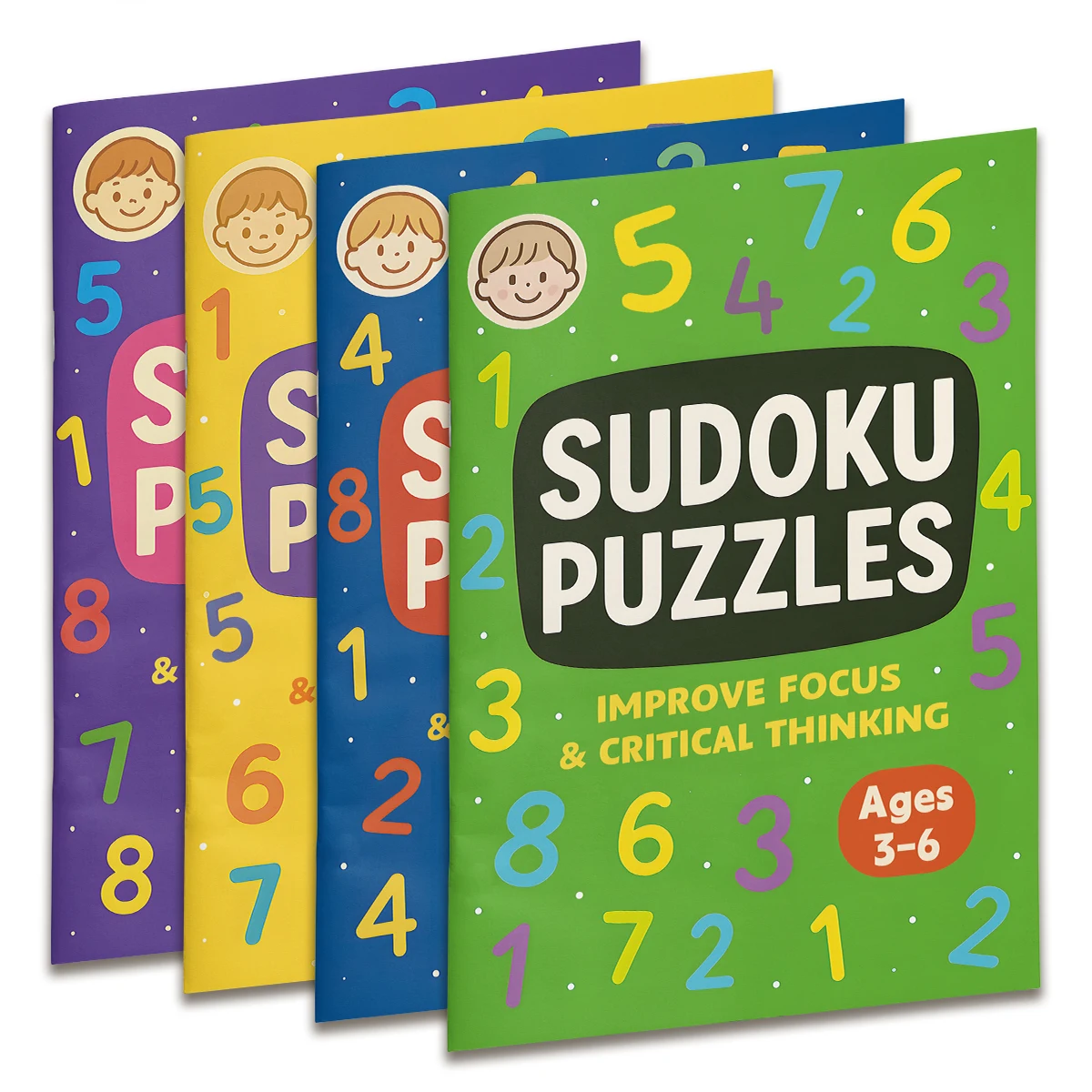 Fun Sudoku activity book, number reasoning and logic training, brain games workbook, boost focus and thinking skills