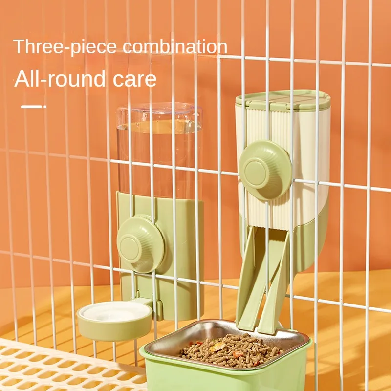 500ML pet parrot bird feeding waterer cat dog cage hanging waterer pigeon rabbit small pet automatic feeding water feeding bowl