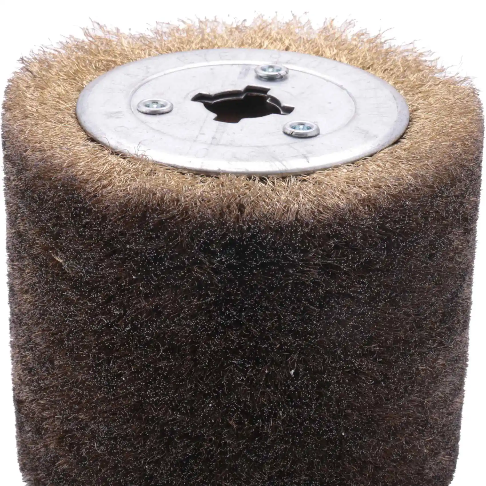 A76I-Wire Brush Wheel Wood Open Paint Polishing Deburring Wheel For Electric Striping Machine