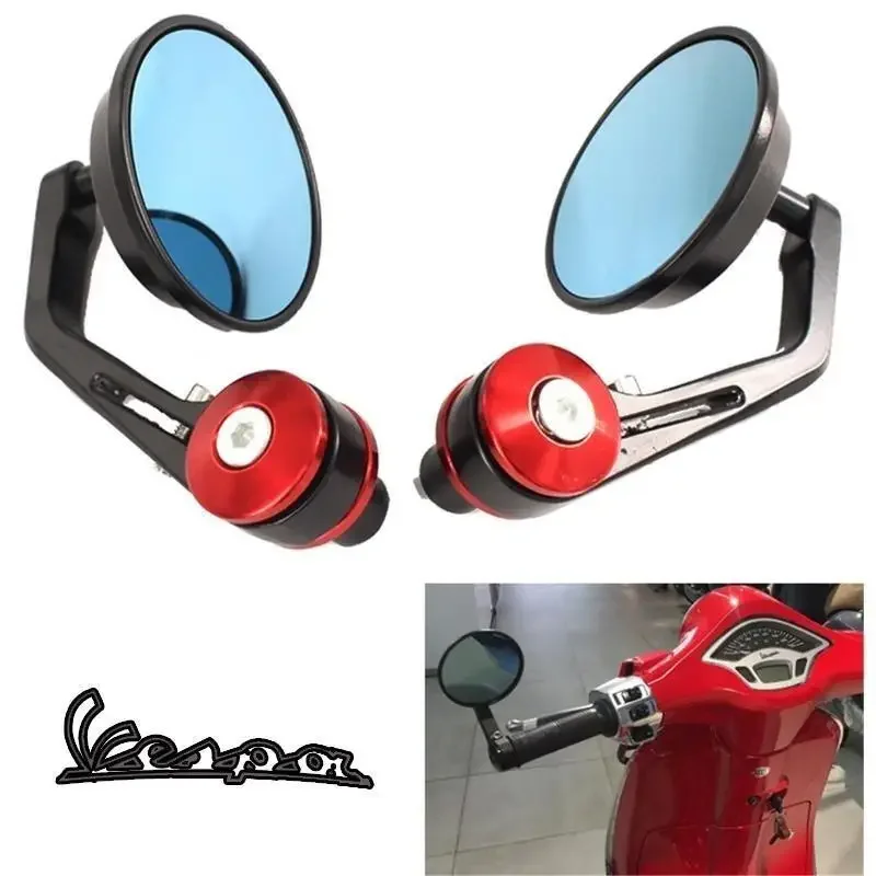 

For Vespa Piaggio handlebar mirror rearview mirror CNC aluminum Sprint Primavera GTV GTS LT S LX LXV 50 125 250 300 GTS