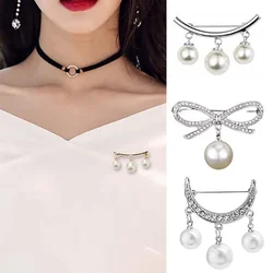Women's Luxury Special a grade Brooch Pearl Bow Lapel Pins Sweater Anti-glare Pin Wedding Party Jewelry Accessories Gift