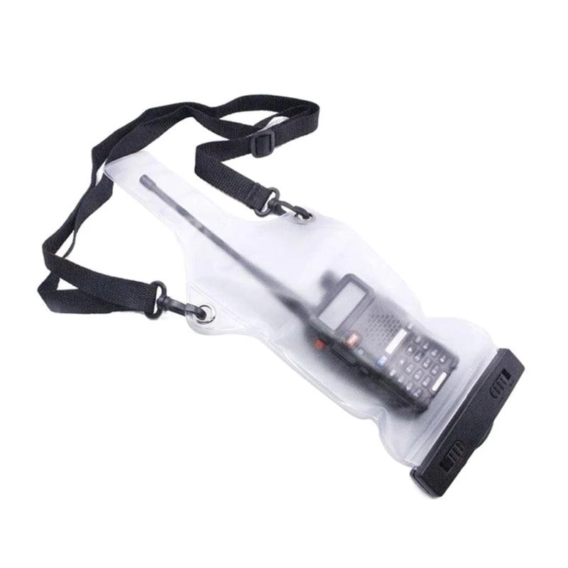 090F Universal WaterProof Radio Clear White Radio Case Tag Walkietalkie Cover