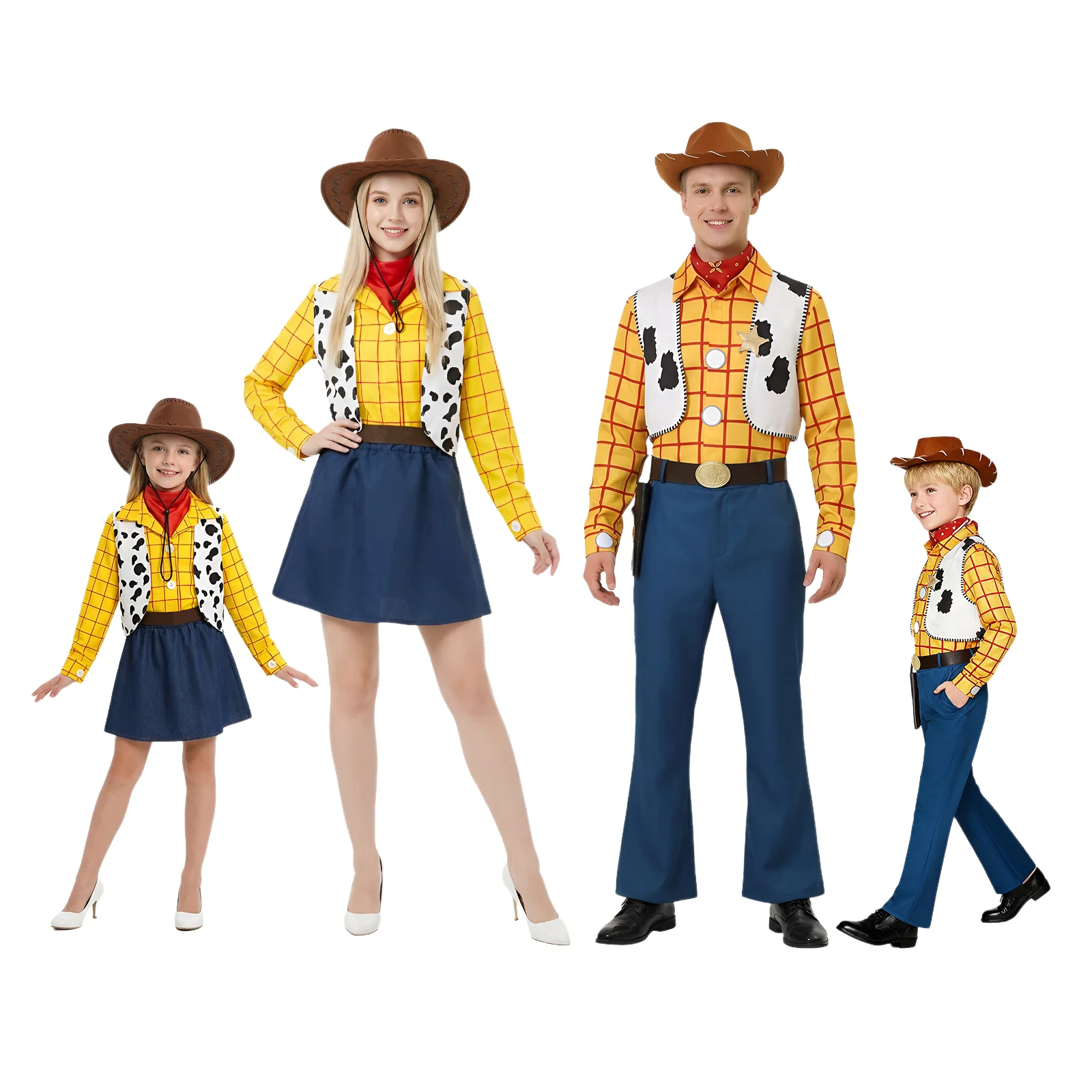 Disfraz de Woody de Toy Story, Conjuntos Familiares a Juego, Disfraz de Vaquero Woody para Halloween, Actuaciones, Carnaval, Fiestas