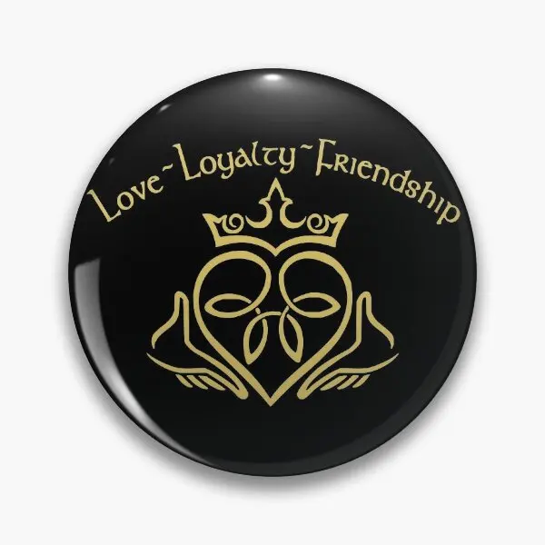 Claddagh Love Loyalty Friendship  Soft Button Pin Cartoon Hat Badge Funny Fashion Creative Brooch Lover Collar Lapel Pin Jewelry