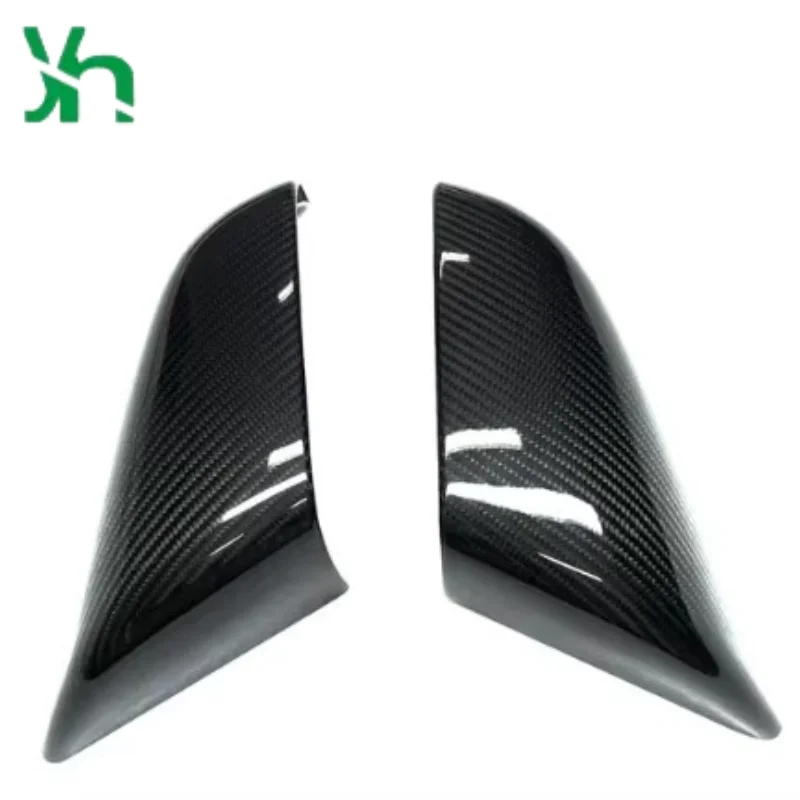 مناسبة لـ Tesla Model S Deluxe غطاء مرآة من ألياف الكربون الجافة الخارجية مكون من قطعتين