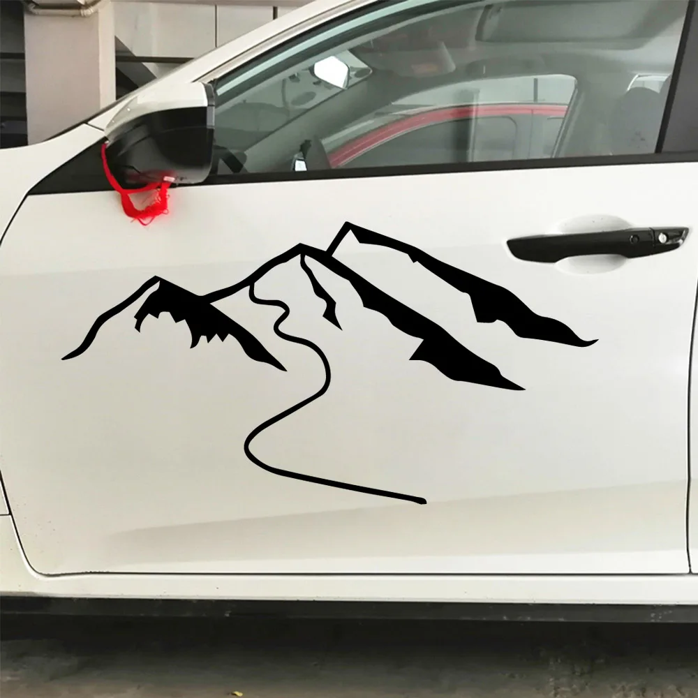 New Mountain Car Sticker Car Door Window Decal Decor Auto Body Styling Mountain Stickers Accessories